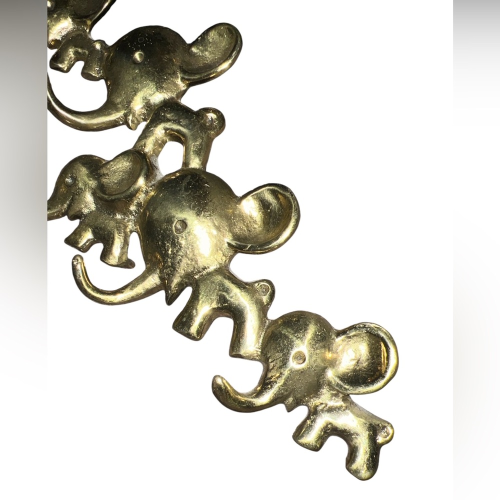 Rare Walter Bosse Brass Elephants Key Hanger Mid Century Key Hooks Austria - Picture 3 of 6